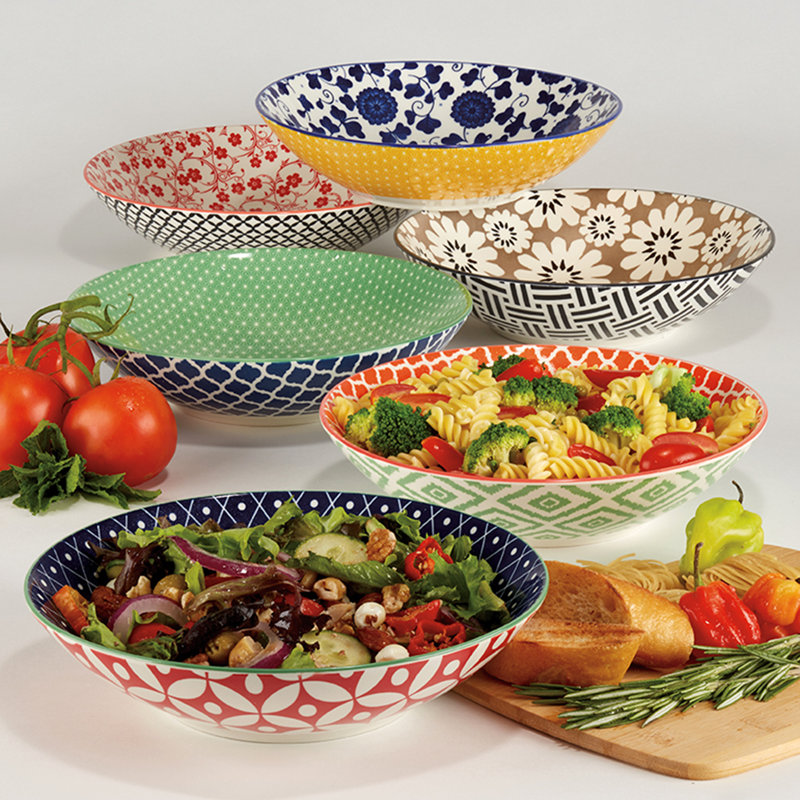Red Barrel Studio® Montopolis 6 Piece Pasta Bowl Set & Reviews Wayfair